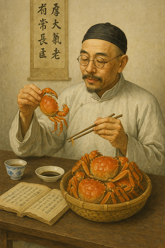 施今墨与阳澄湖大闸蟹