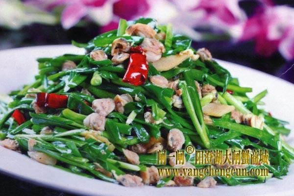 韭菜炒螺肉