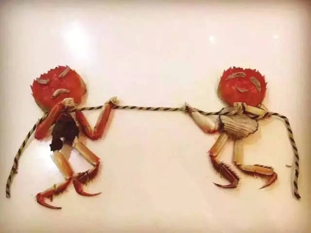 月饼已经被玩坏了 于是轮到螃蟹上场了