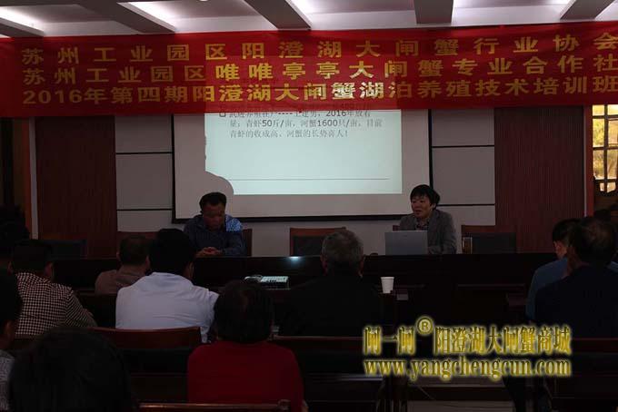 2016年第四期阳澄湖大闸蟹养殖技术培训班