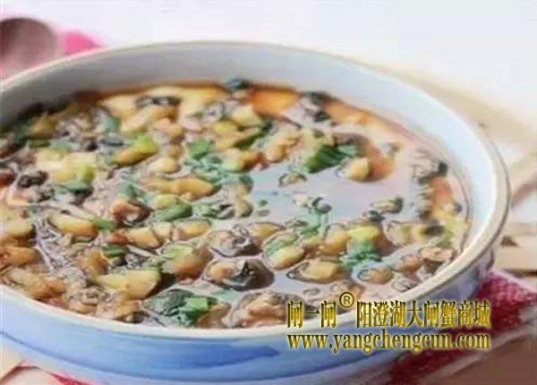 榨菜螺蛳肉炖蛋